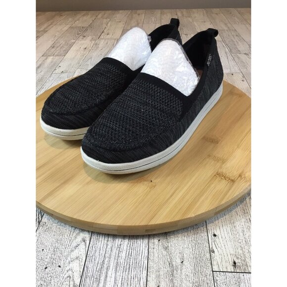 Bobs Skechers Shoes Womens 7.5 Slip On Black Gray Memory foam Arch Pillow - Picture 4 of 7